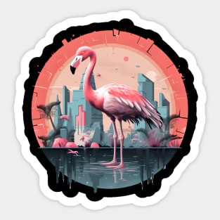 Flamingo Tropical , Love Flamingos Sticker